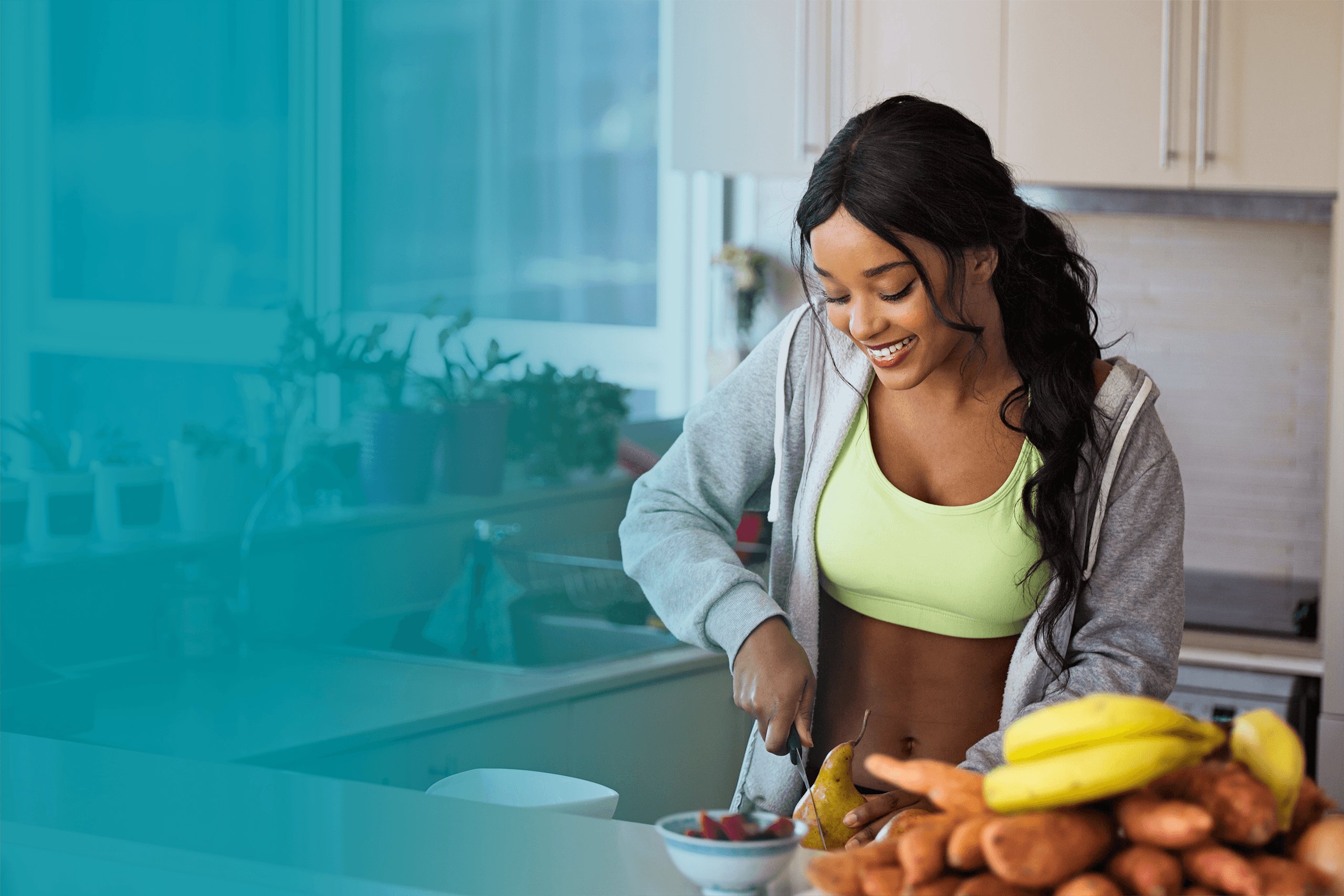 Vibrant healthy lifestyle with fresh produce